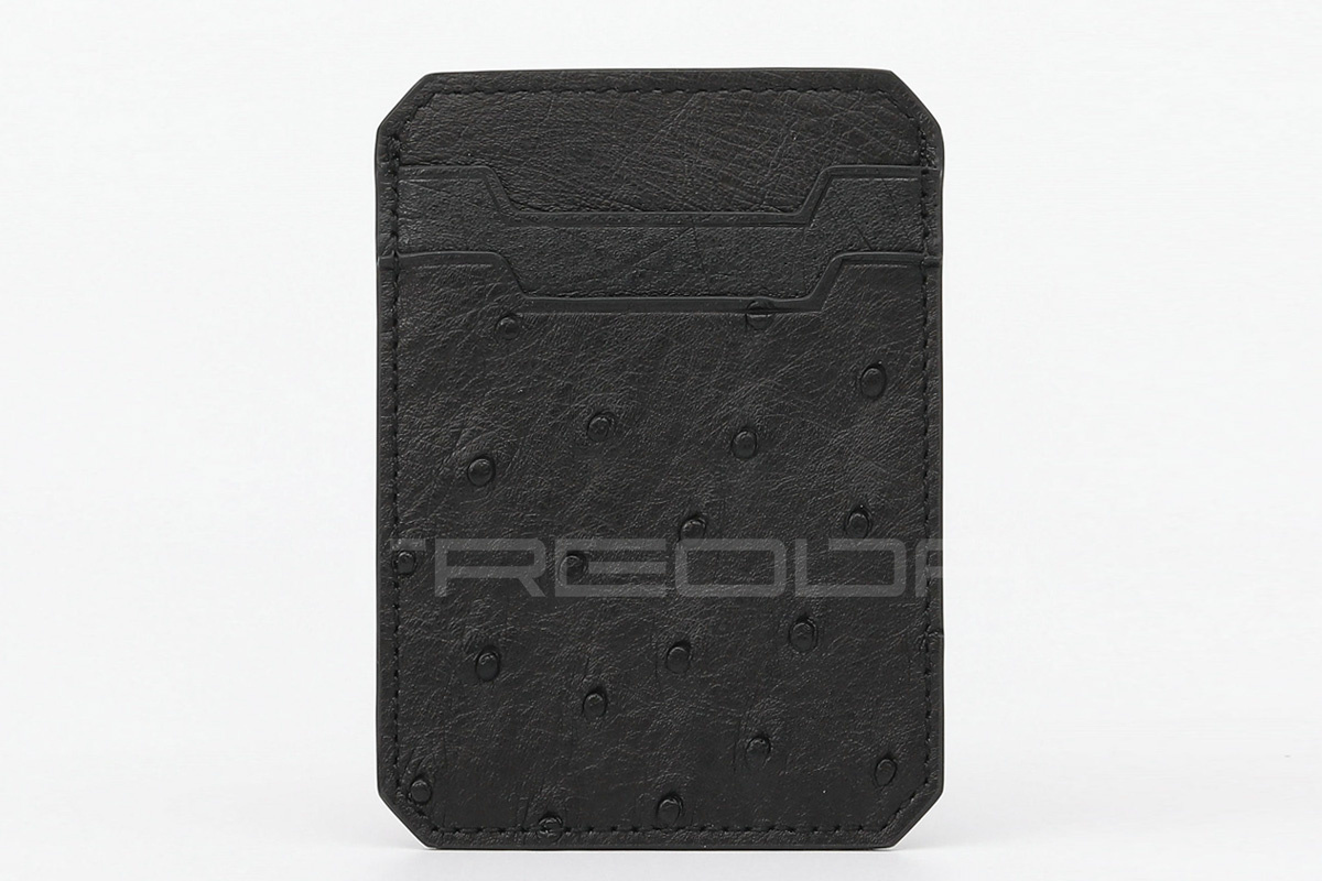 Картхолдер (чехол для карты) из кожи страуса
