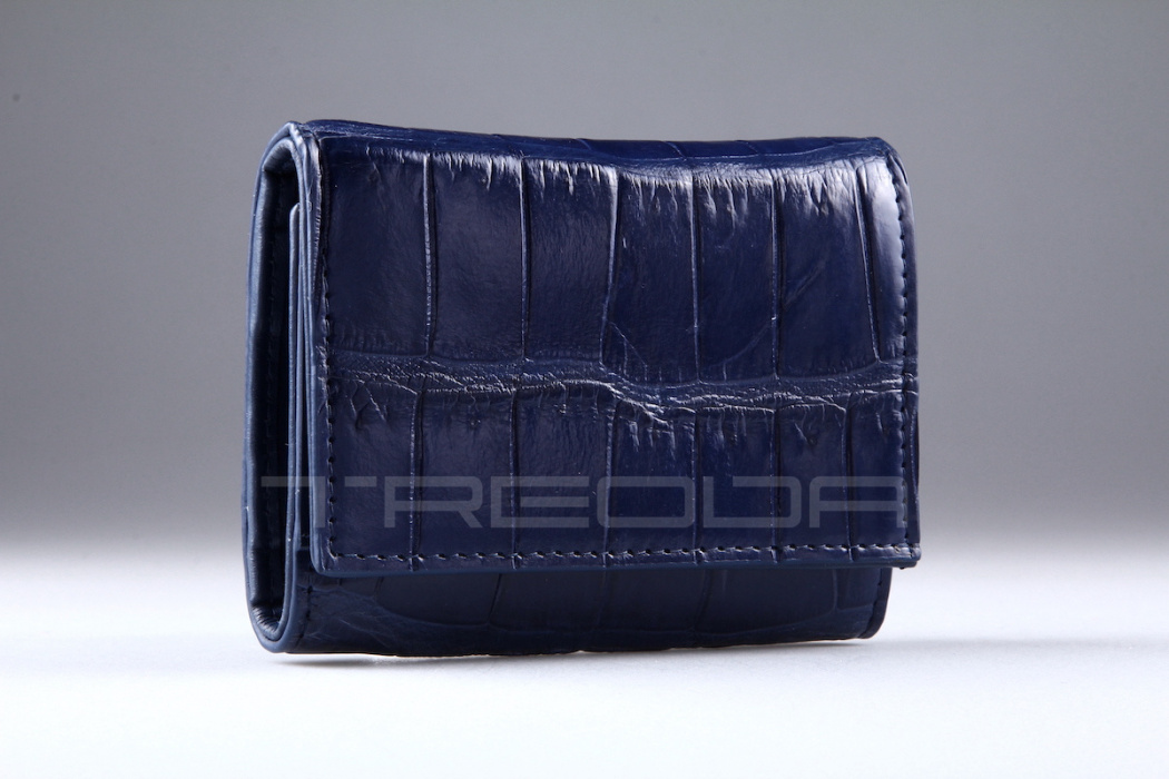 Кошелек вертикальный из кожи крокодила