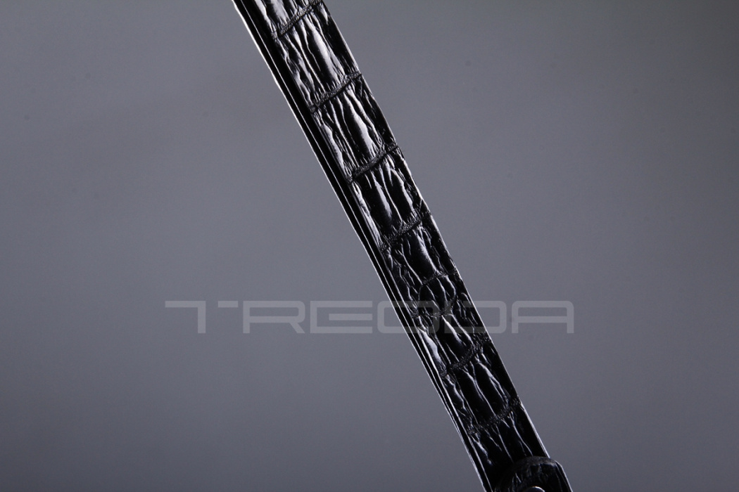 Клатч из кожи крокодила на двух молниях
